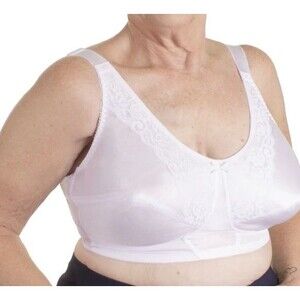 TruLife Irene #190 Softcup White Bra, Full Support with Lace 46C